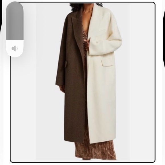 NWT RONNY KOBO
WENDALIN WOOL TWO
TONE COAT BROWN IVORY - Picture 8 of 13